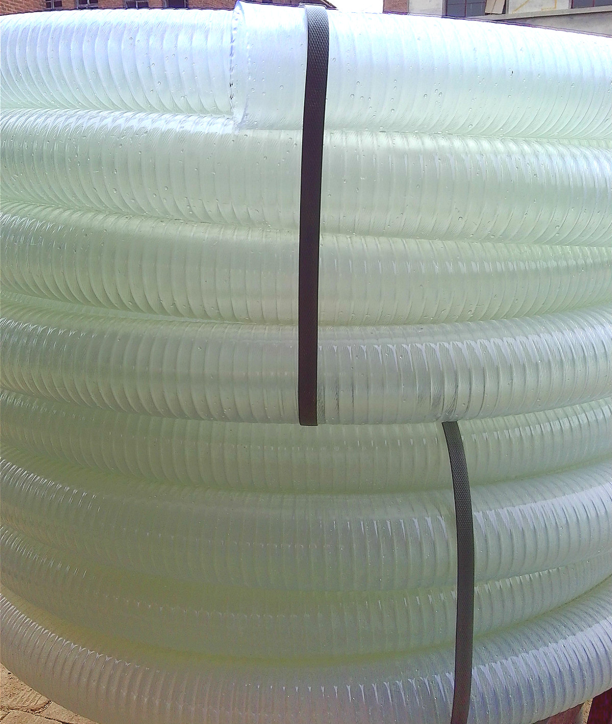  p>pvc树脂螺旋管为透明无毒软管,行业内简称牛筋管.