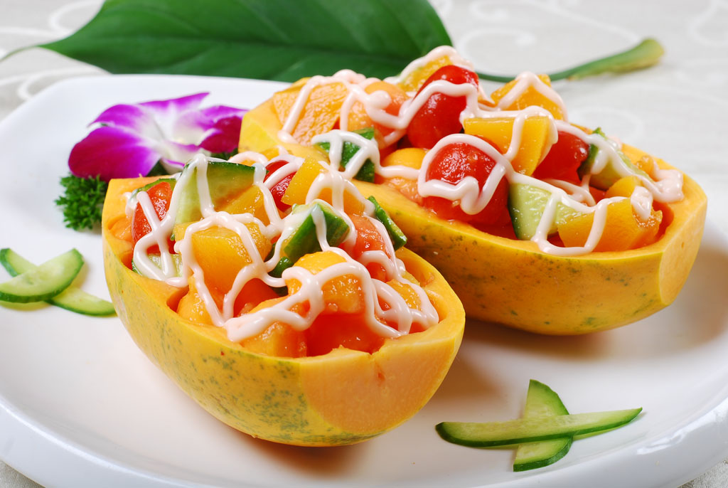 香甜木瓜沙拉船