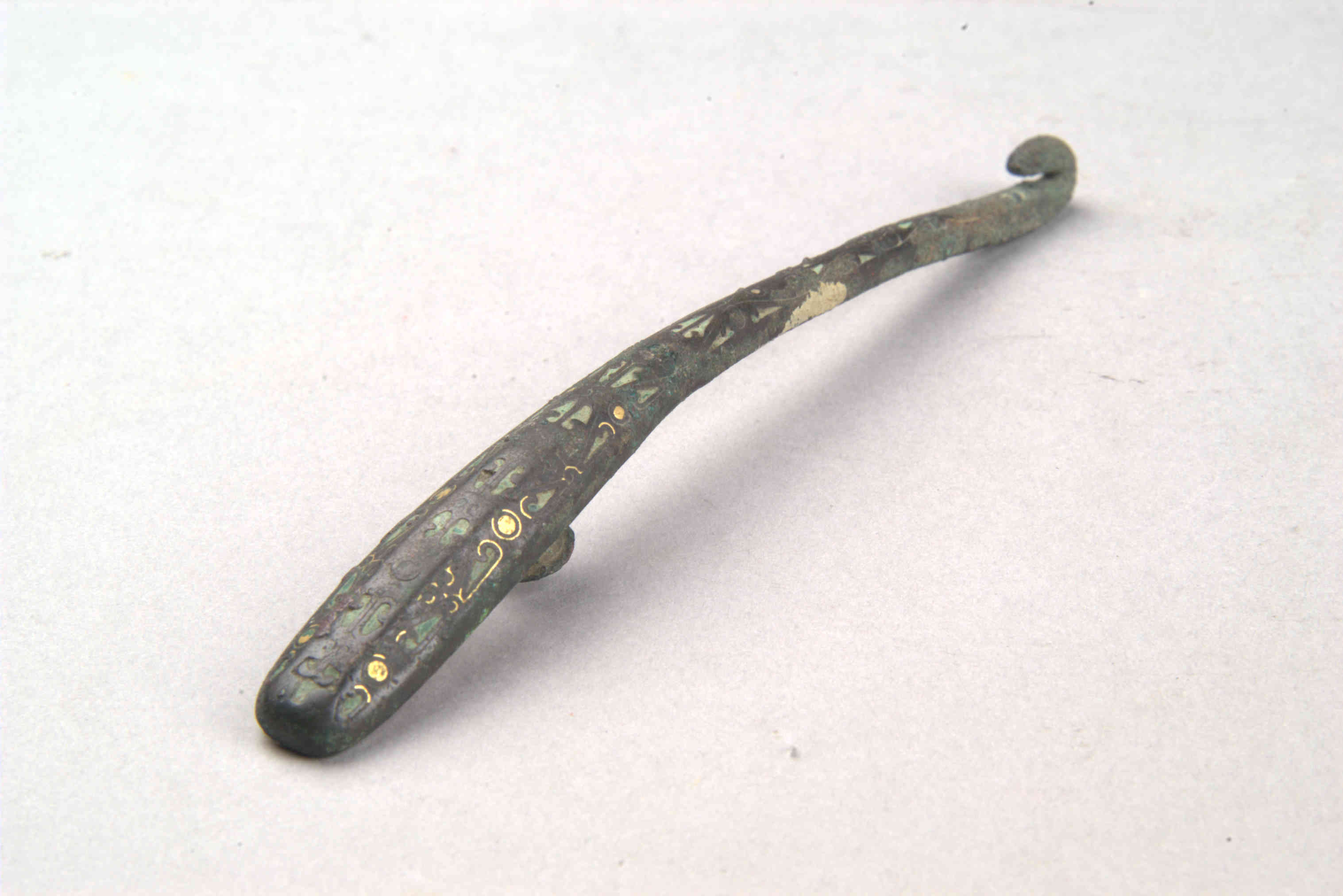 战国错金铜带钩