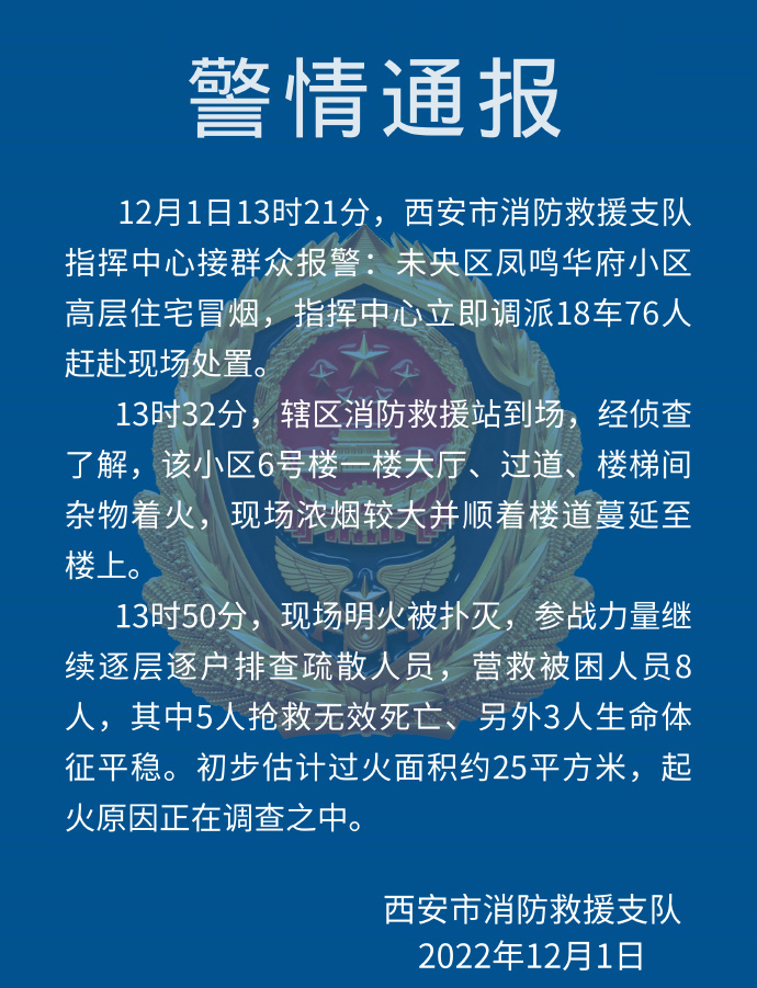  p>2022年12月1日13时21分,陕西省西安市消防救援支队指挥中心接群众