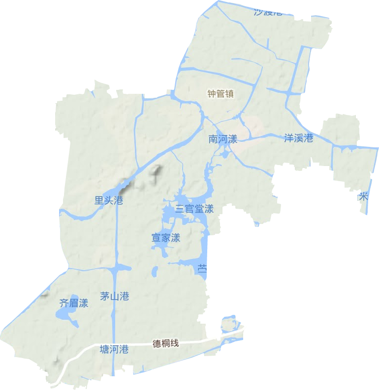 钟管镇,隶属于浙江省湖州市德清县,介于东经