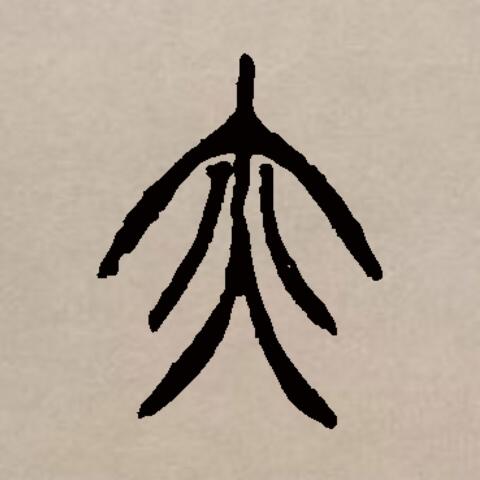 此字始见于商代甲骨文及商代金文,古字形用左右两点指明两腋所在,应是