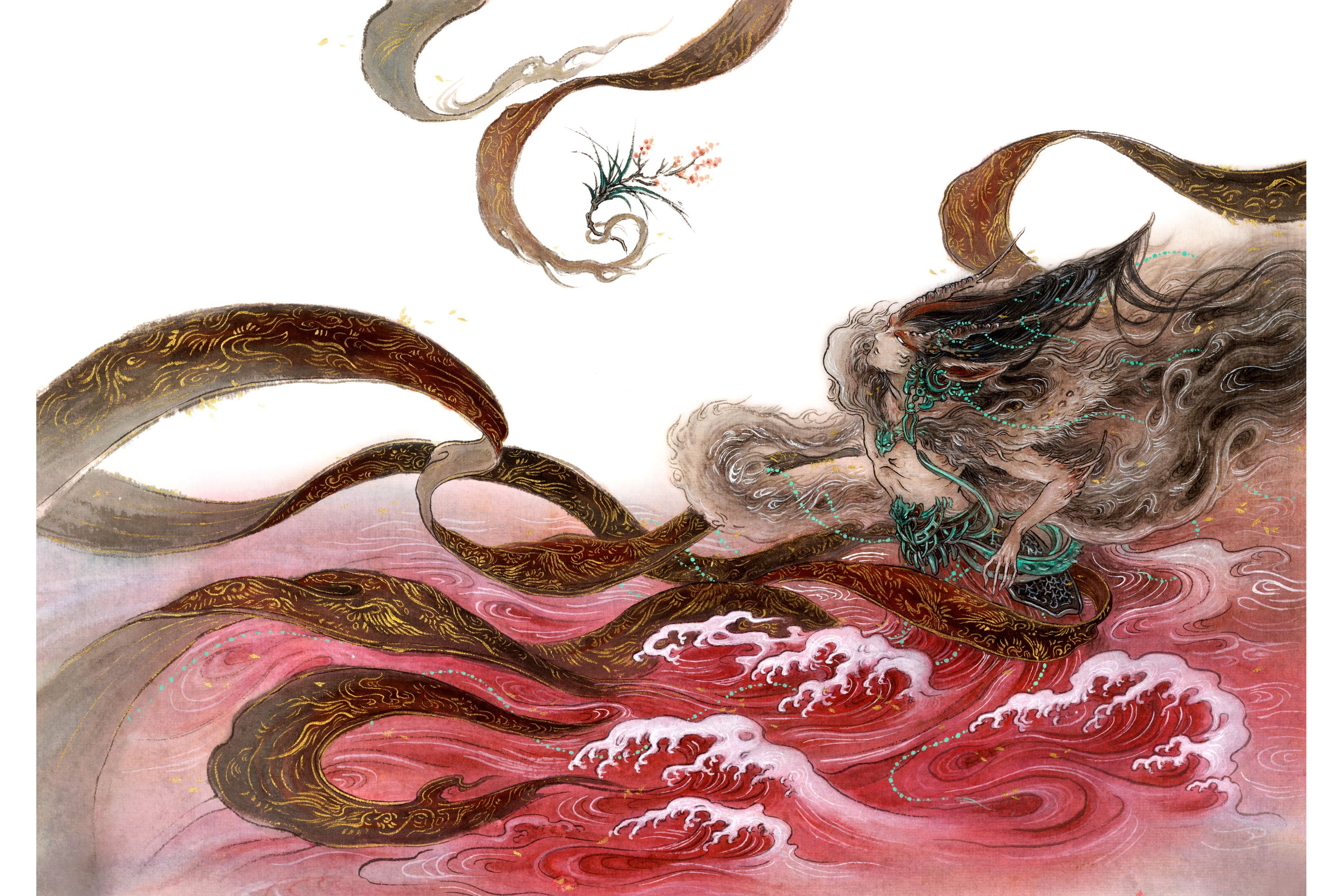 data-lemmaid="270208">山海经 /a>》记载:武罗长着人一样的脸,身上有