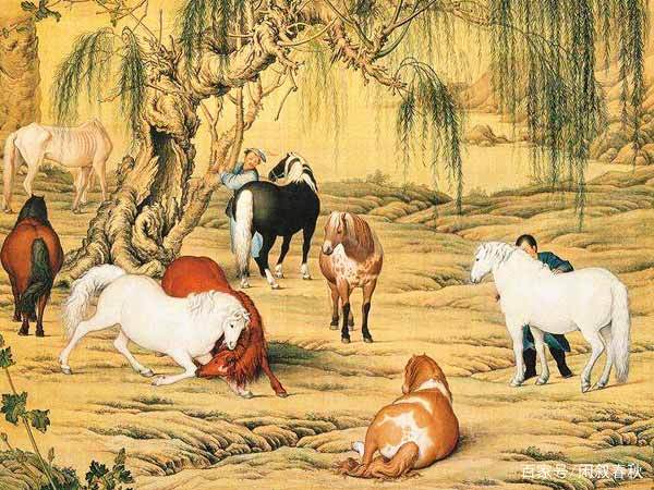 八马图 絹本 宋趙伯駒八駿圖 趙伯駒 中国掛軸 八駿圖 八駿図 赵伯驹 画家画马常以“八骏”为题材，但你可知道是哪八匹宝马良驹么？_百科TA说