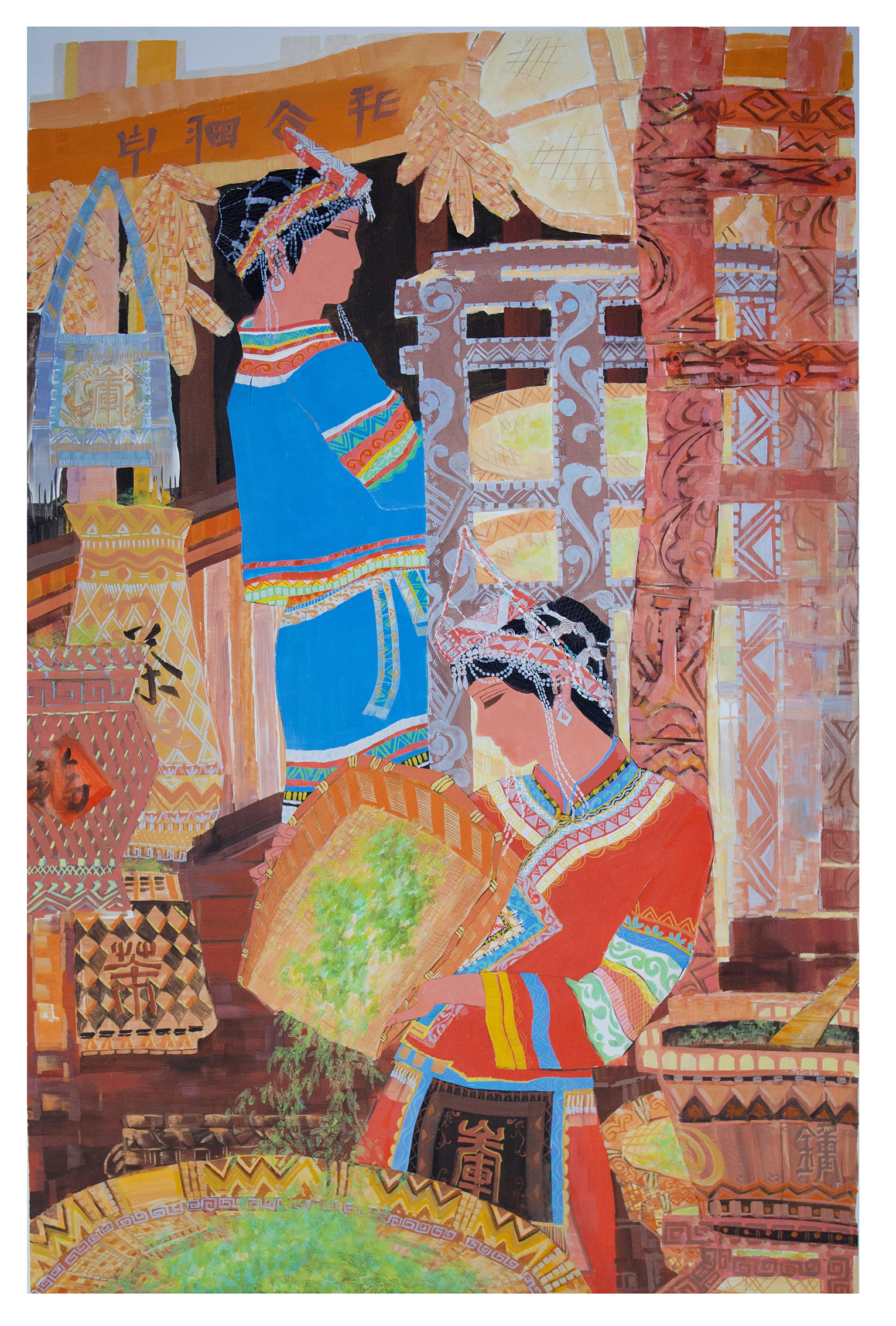 "畲族民间绘画"是文艺助力项目之一,是浙江省美术家协会根据畲乡<a t