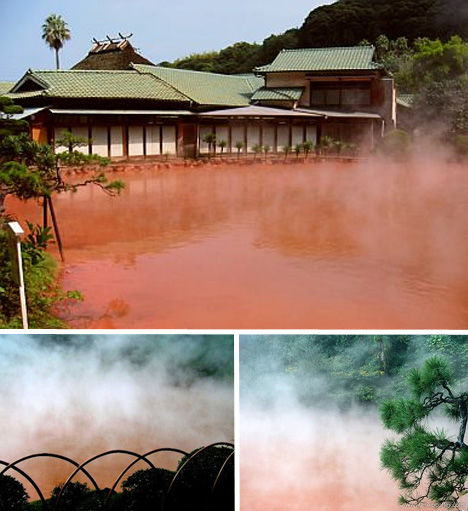  p>血池温泉 i>(英文:blood pond hot spring,日语为jigoku,意为十八