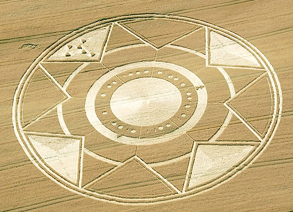  p>麦田怪圈( i>crop circle /i>),是指在麦田或其它田地上,通过某种