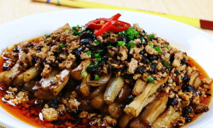 braised eggplant with soy bean paste