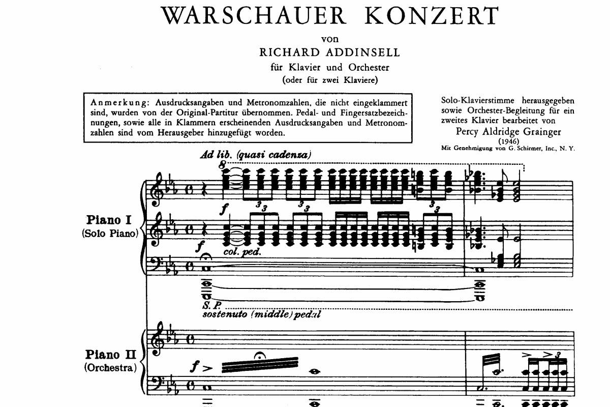  p>《华沙协奏曲》(warsaw concerto),英国作曲家理查德·阿丁赛尔