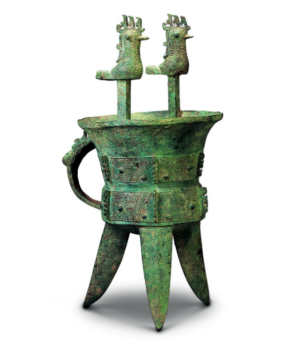 斝（中国古代盛酒器）_百度百科