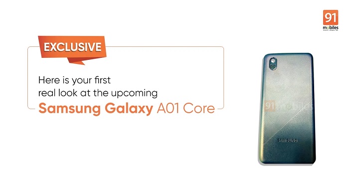 三星Galaxy A01 Core入门新机后壳谍照曝光_百科TA说