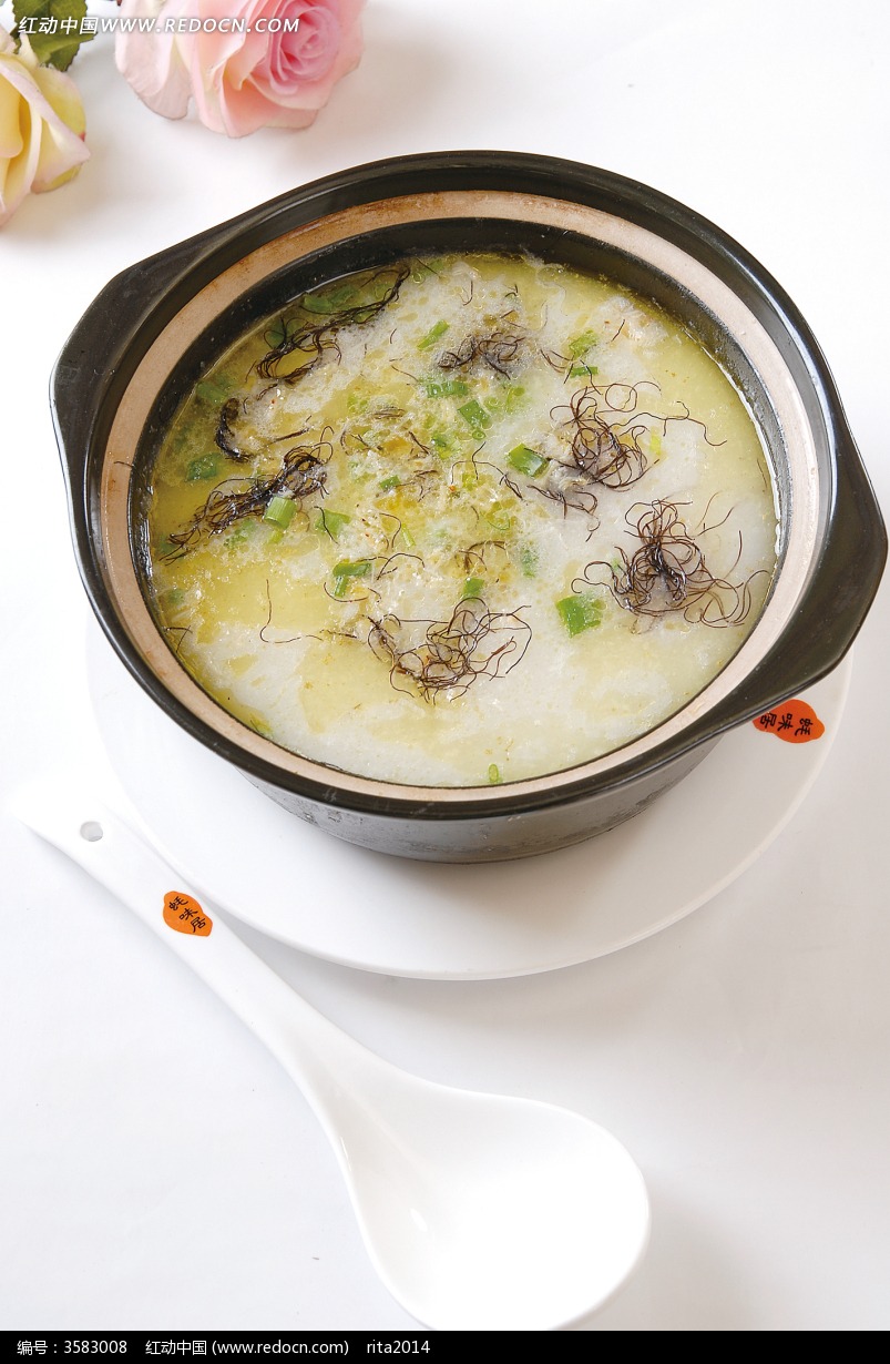 秘制发菜瘦肉粥