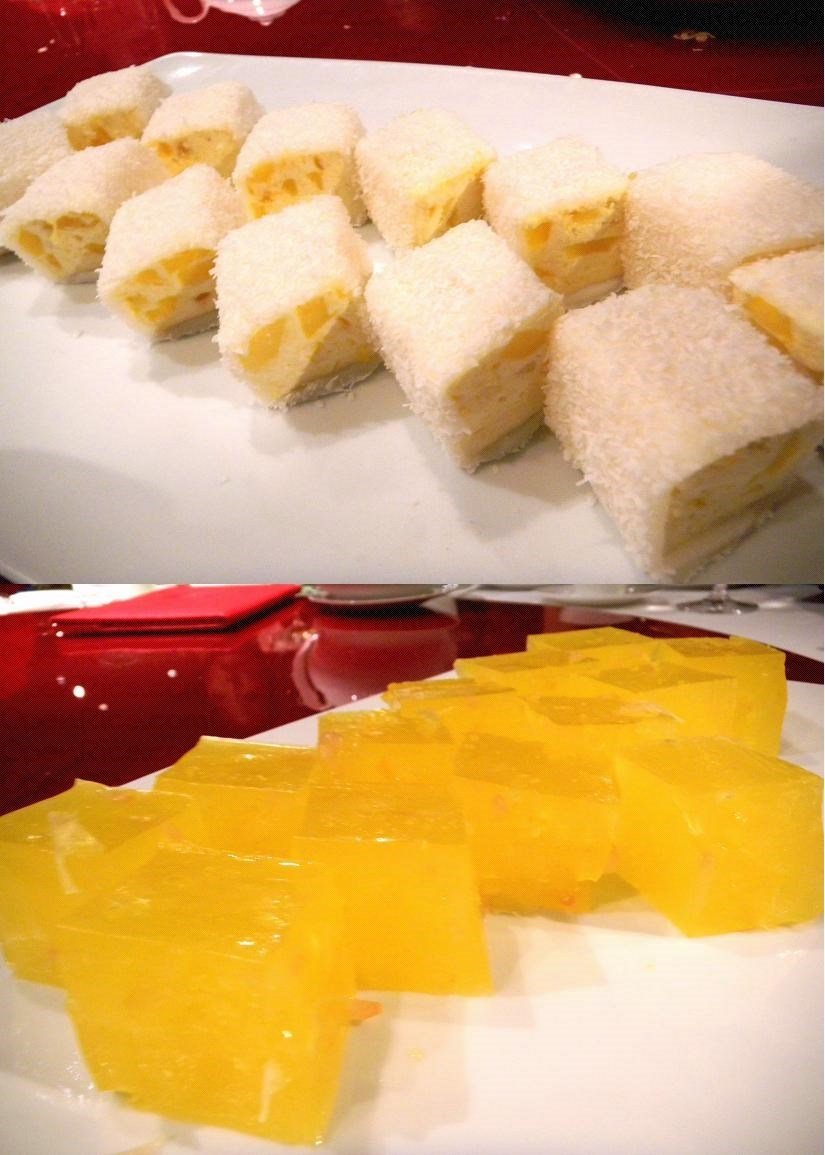 椰丝芒果冻糕