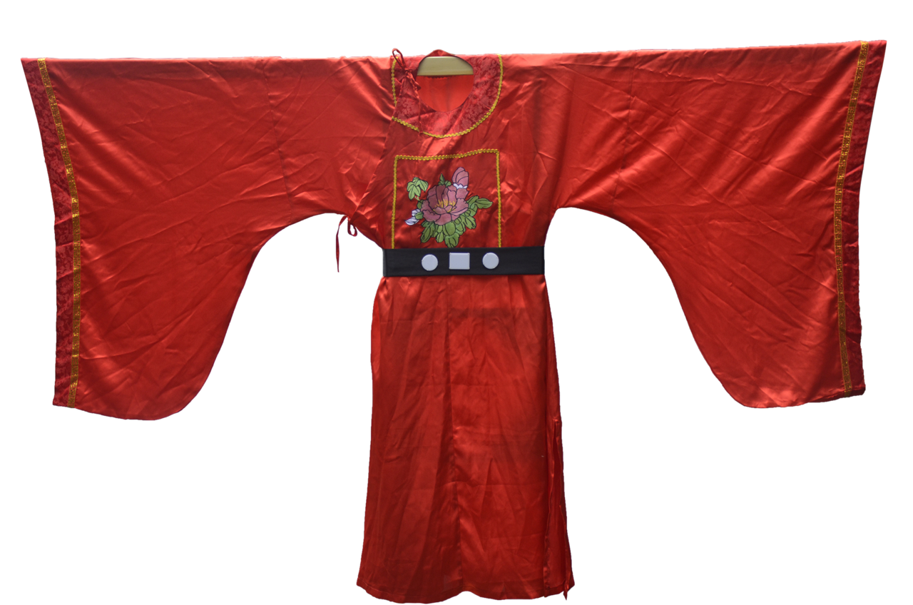 服制为红罗袍,配荔枝带,皂靴.现收藏于都江堰文庙. /p>