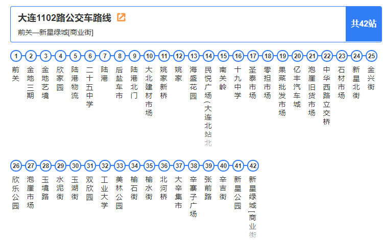 大连公交1102路