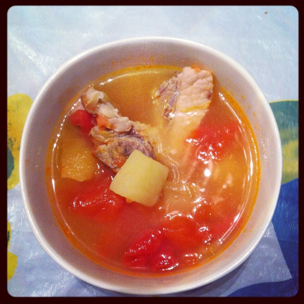 土豆番茄排骨汤