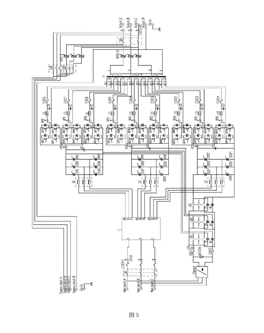 一种基于九相自耦移相变压器的对称式ups电源系统