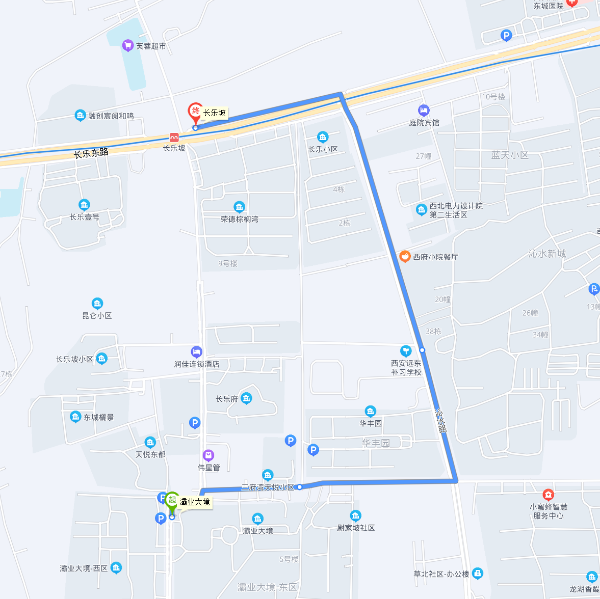 ">西安公交第三公司s2路是连接灞业大境小区与地铁长乐坡站的高峰线路