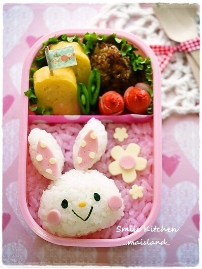 波点耳朵小兔便当