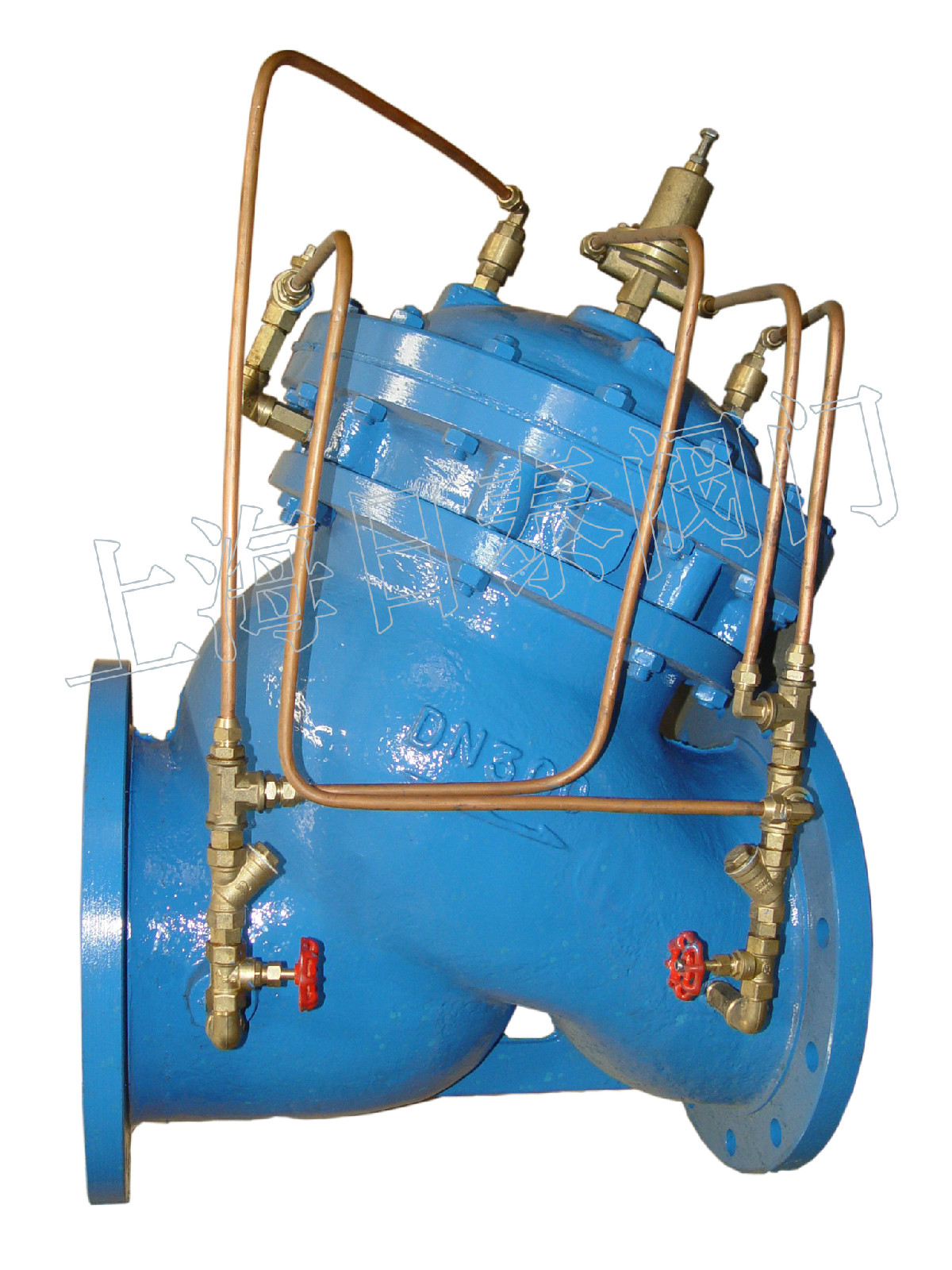 控制阀 /a>,该阀门可同时起到持压阀,恒压阀,恒流阀,防水锤,止回阀,泄