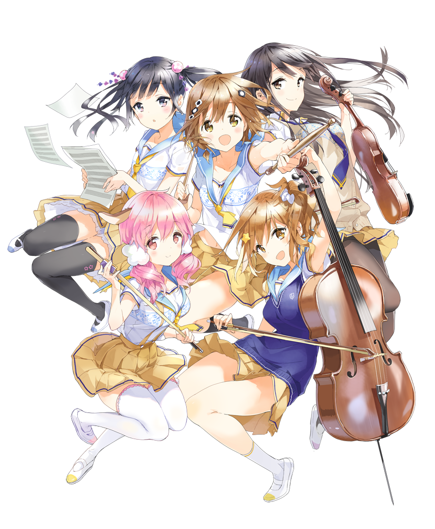 弦乐器与架子鼓共同组成的旋律,萌萌哒百合五人乐团献上~