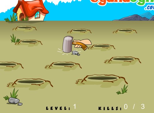  p>经典打地鼠是一款敏捷游戏,点击鼠标打击老鼠即可. /p>