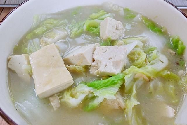 白菜烧老豆腐