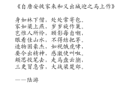 自唐安徙家来和义出城迎之马上作