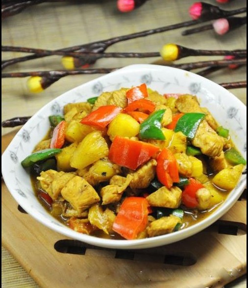菠萝鸡丁