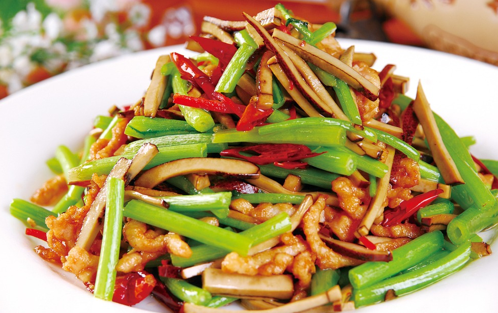 青椒炒豆干肉丝