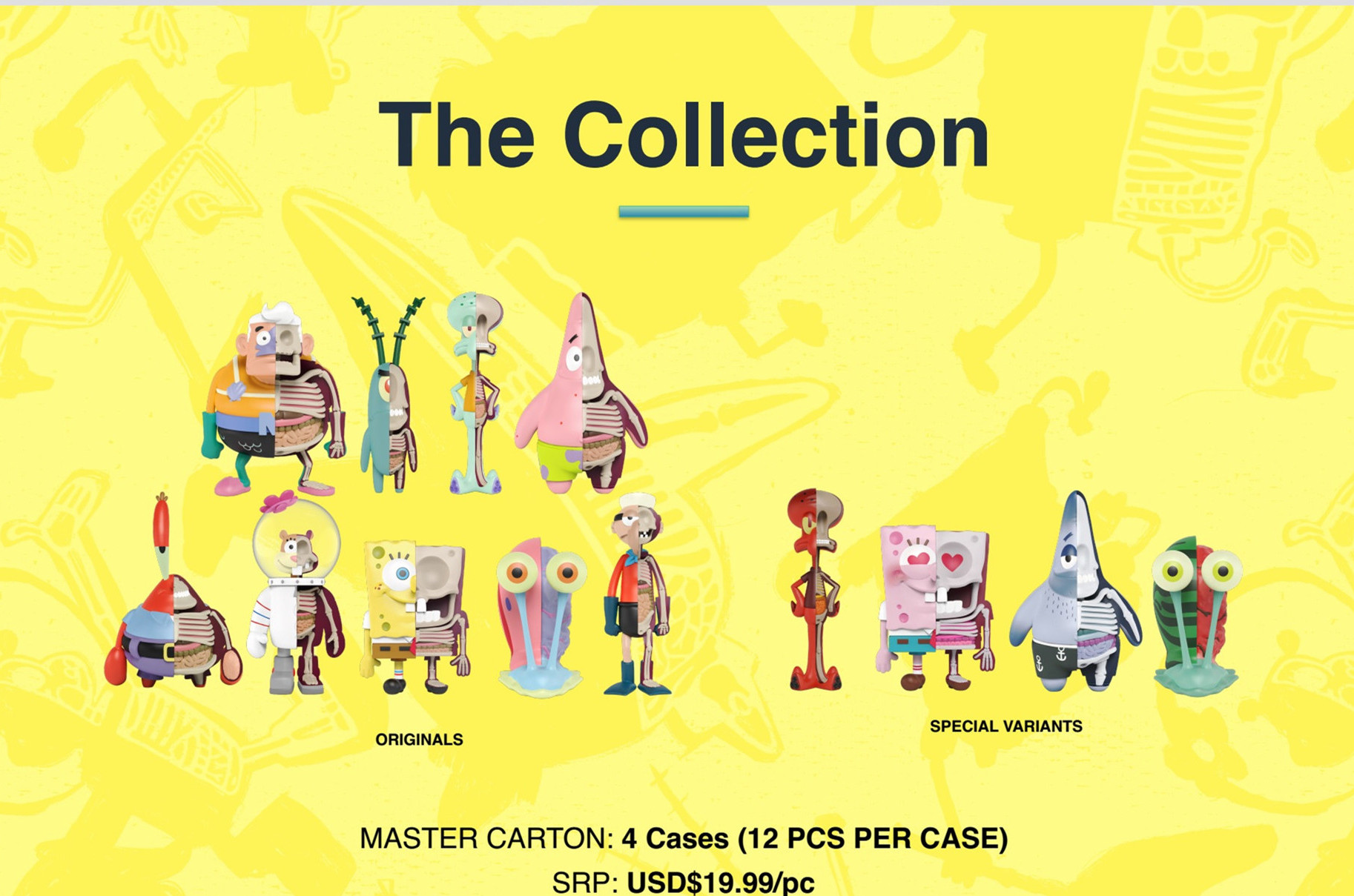 mighty jaxx × freeny 海绵宝宝解剖系列盲盒