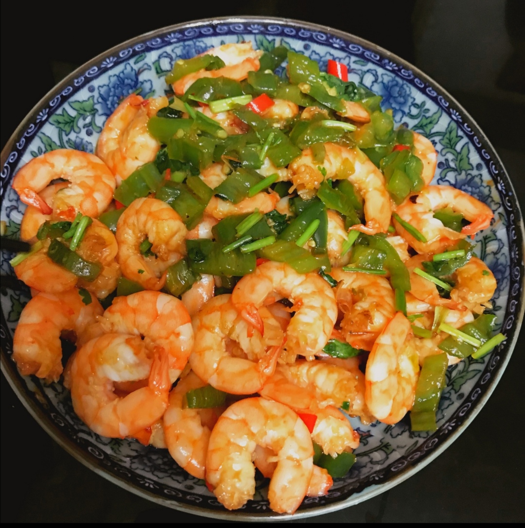 辣炒青虾