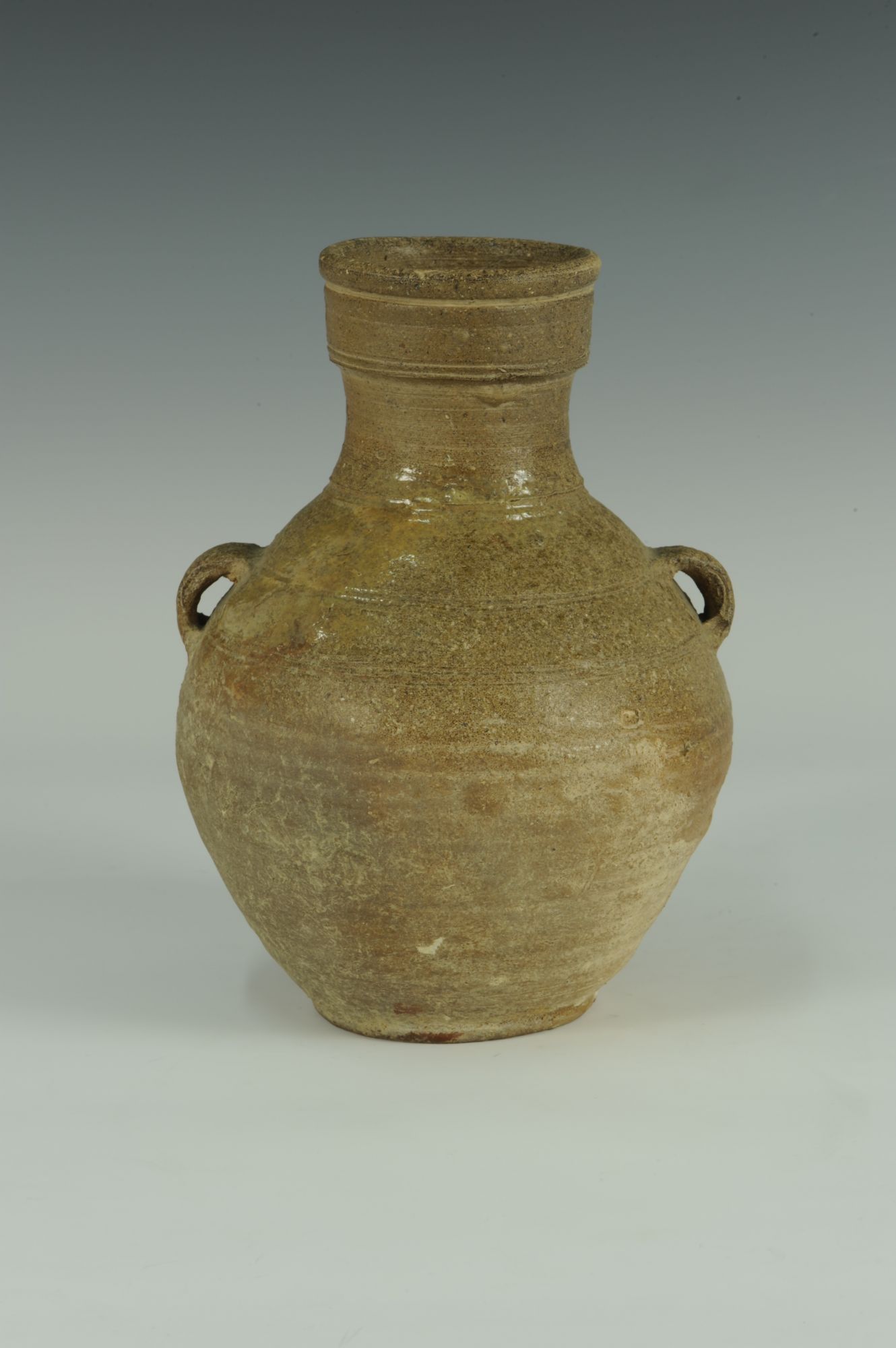 汉代青釉双耳壶