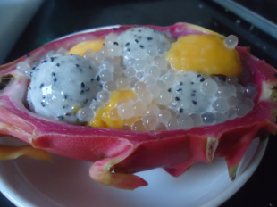 香芒火龙果西米露