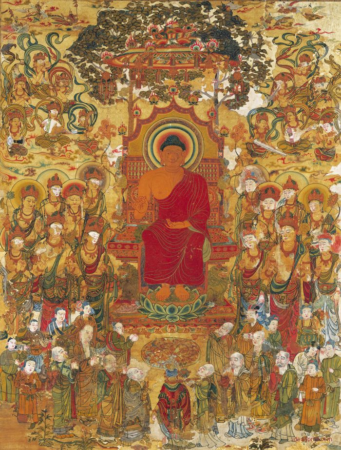 刺绣释迦如来说法图