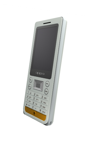  p>oppo在2011年7月上市的直板键盘手机, 320x240像素,屏幕2.