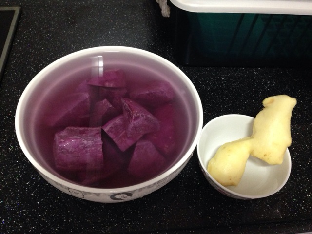 港式紫薯姜糖水