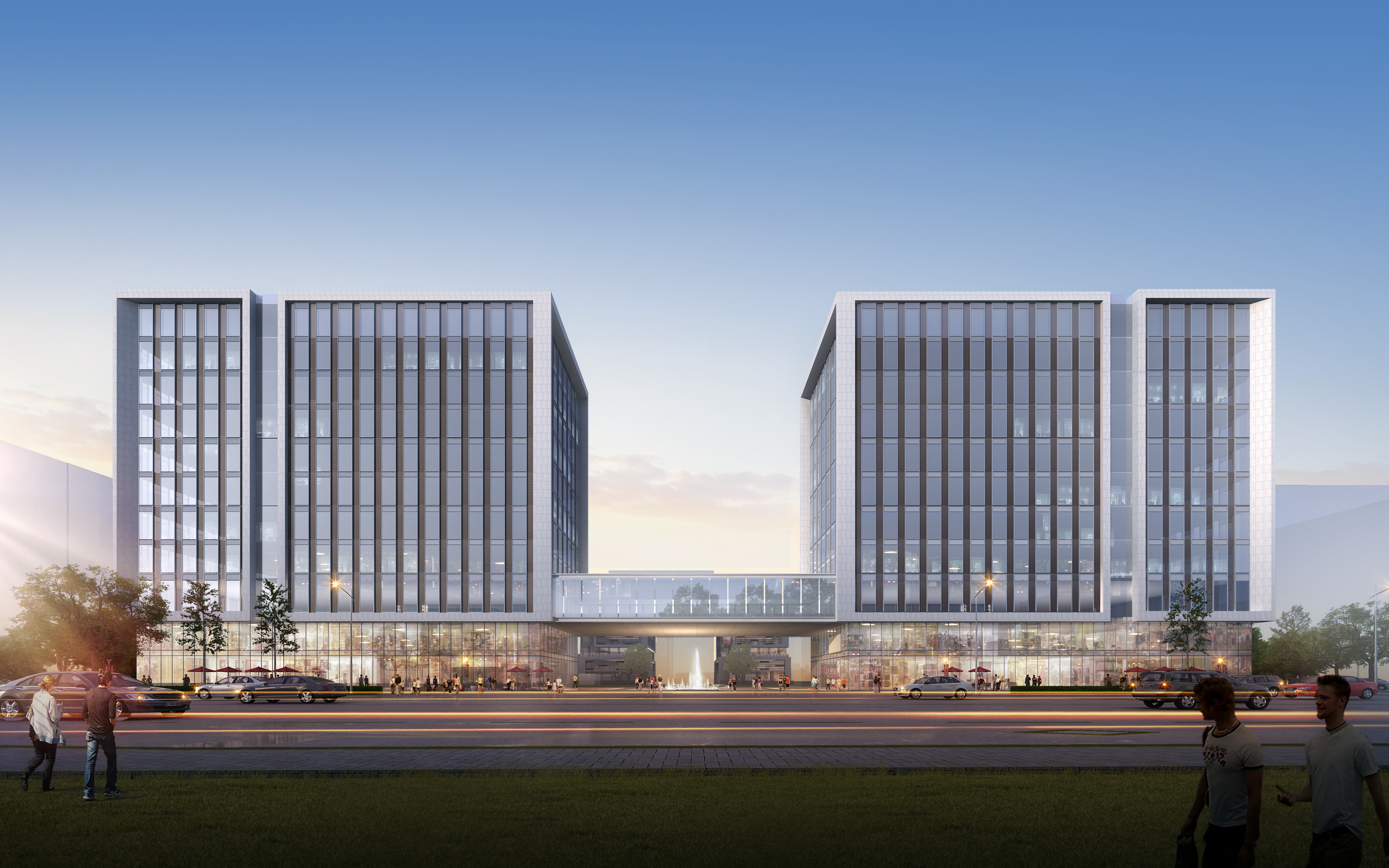 以总部经济为纽带,打造成一个集商务办公,品牌商业,生活服务等多元