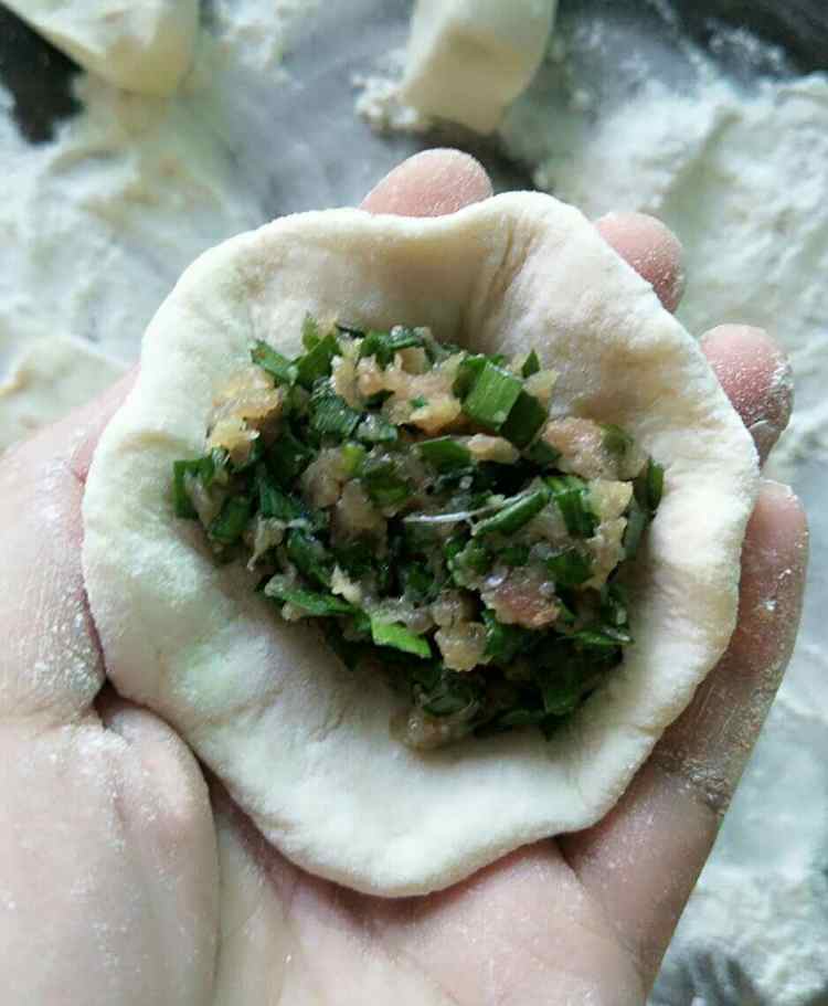 猪肉韭菜三鲜包子
