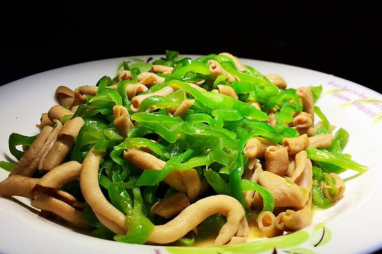 青椒炒鸭肠