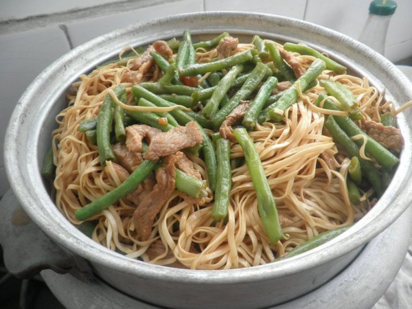 豆角蒸面条