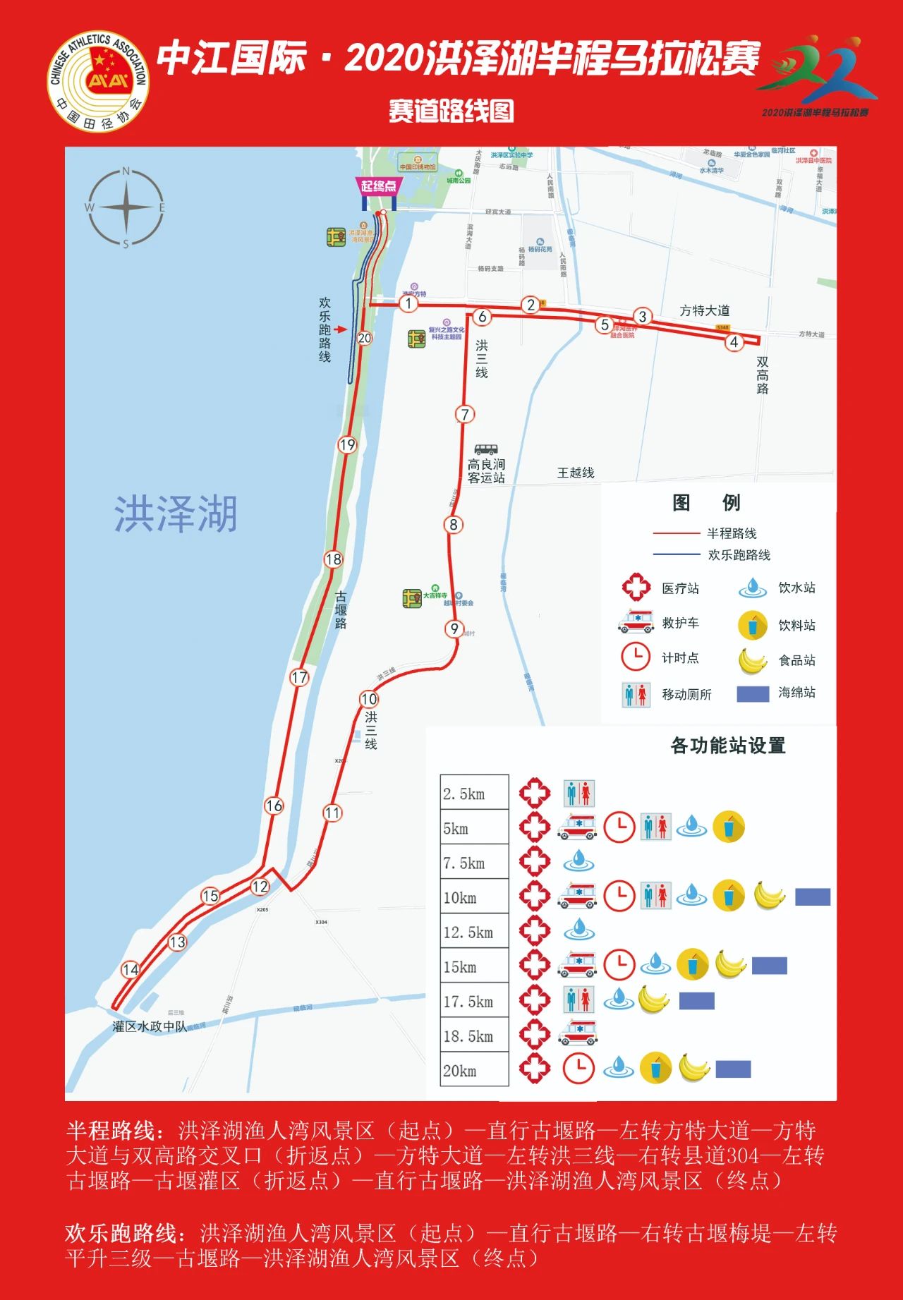 2020洪泽湖半程马拉松赛