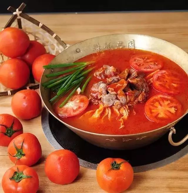 番茄素菜火锅
