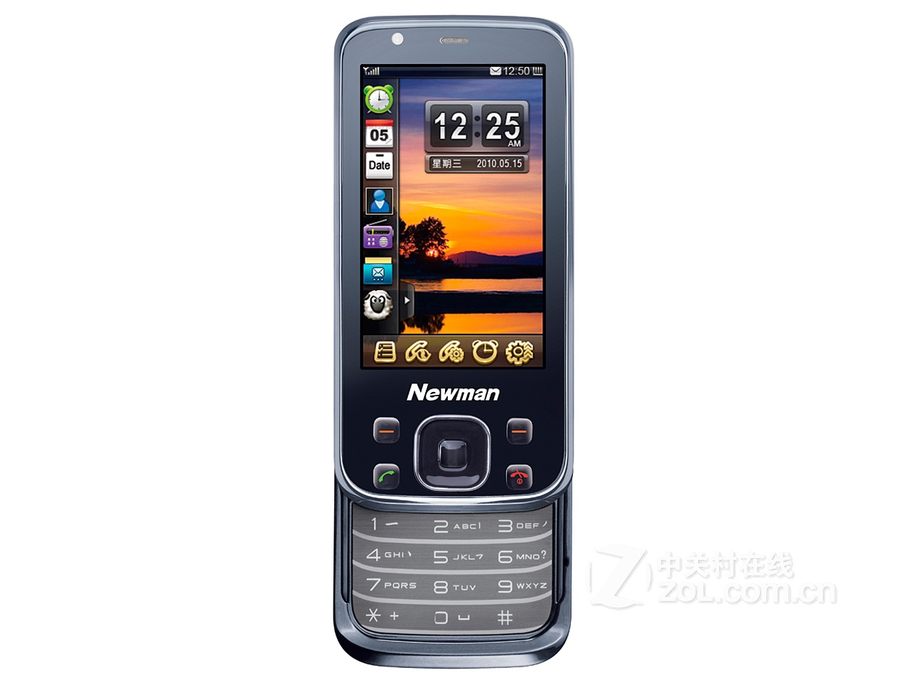  p>纽曼h5是一款触控手机,外观设计为滑盖. /p>