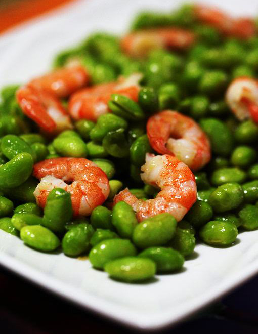 清炒虾仁毛豆