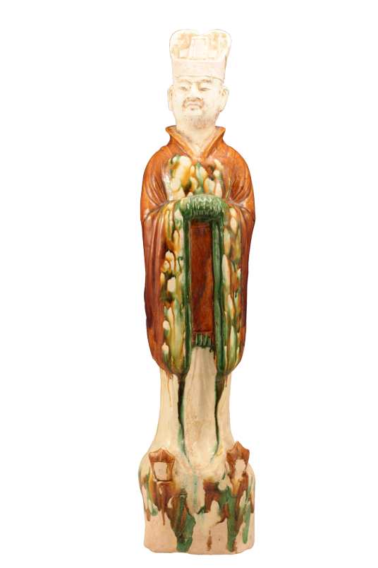 唐三彩文官立俑_百度百科