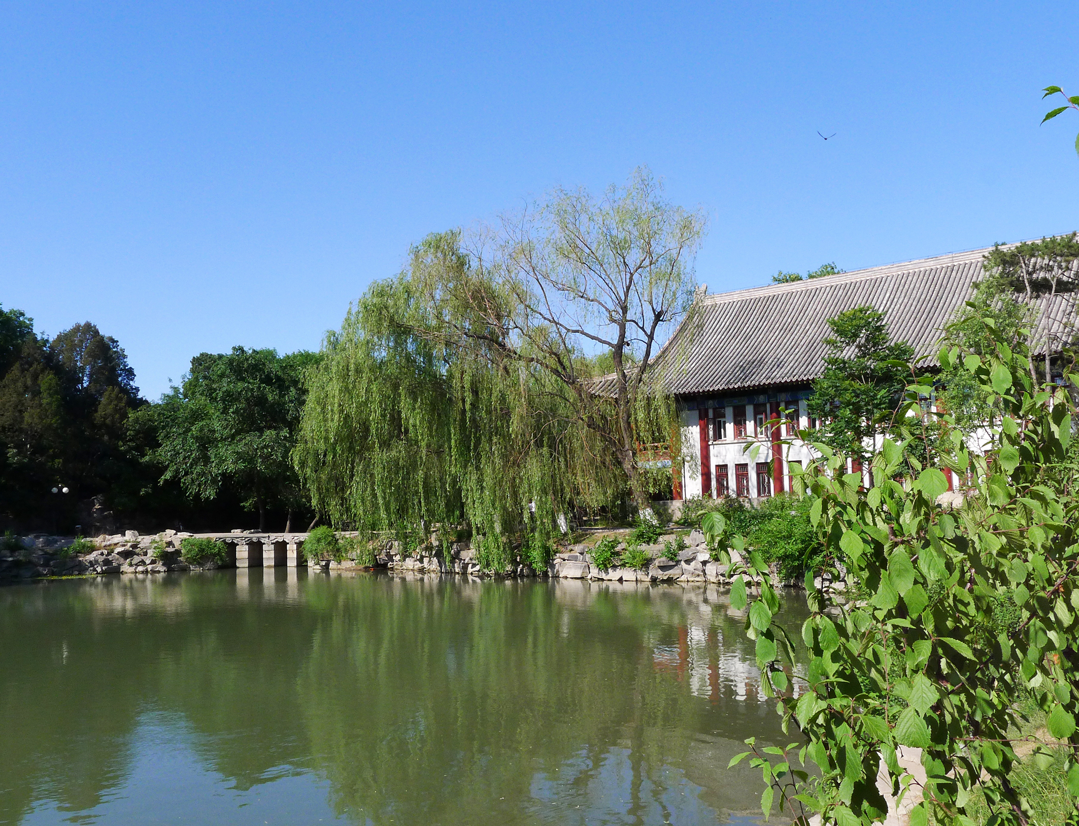  p>北京大学校园又称燕园,位于北京市西郊海淀镇东北部,与 a href="#"