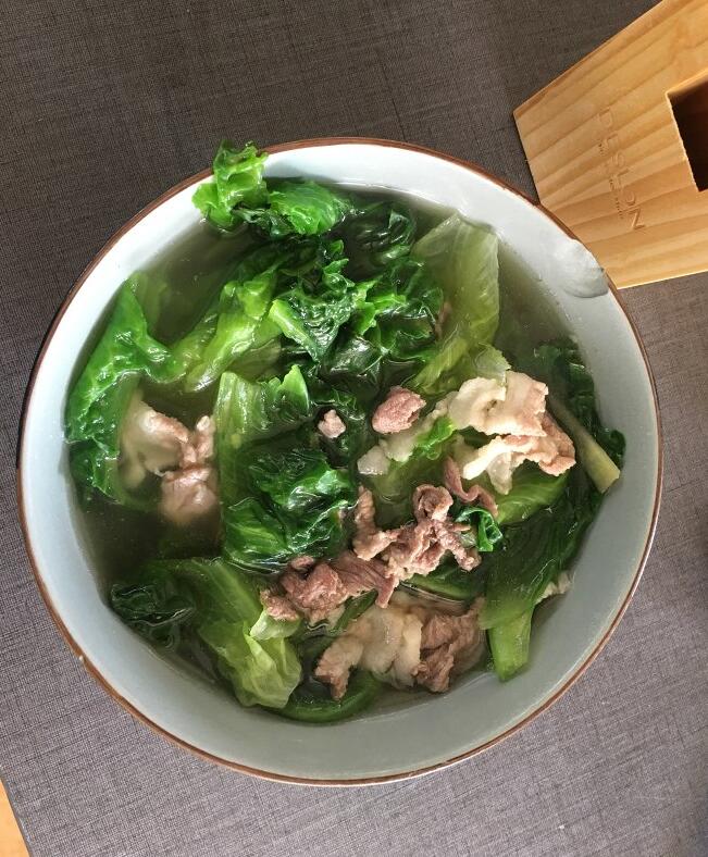 生菜胆肉片汤