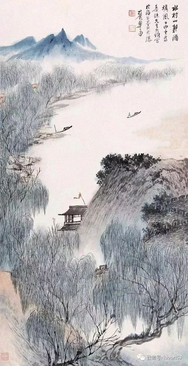 民国画家郑午昌山水画作品欣赏_百科TA说