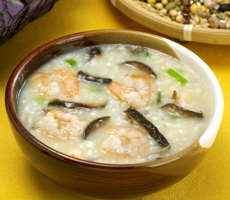 鲜虾香菇大米粥